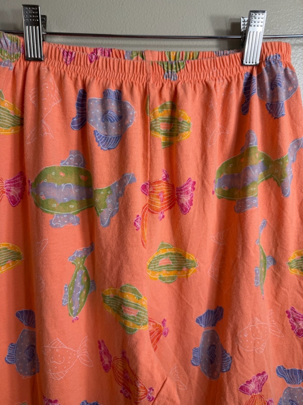 SOLD Print Capri Pants Small Coastal Beachy - Picture 2 of 4